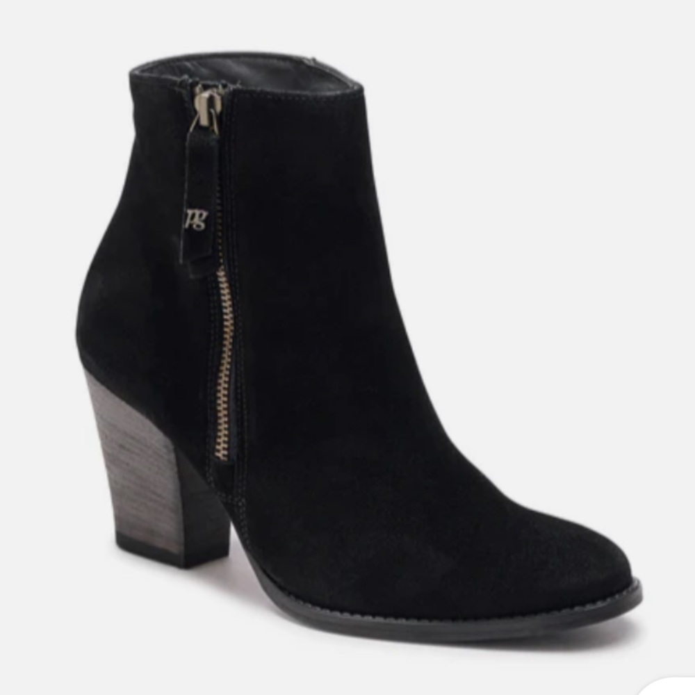 Paul Green Reya  Black Suede Heeled Boots